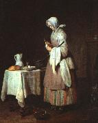 Jean Baptiste Simeon Chardin The Attentive Nurse